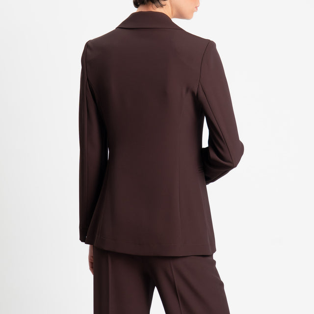 Souvenir-Completo Giacca + pantalone tessuto fluido - cioccolato