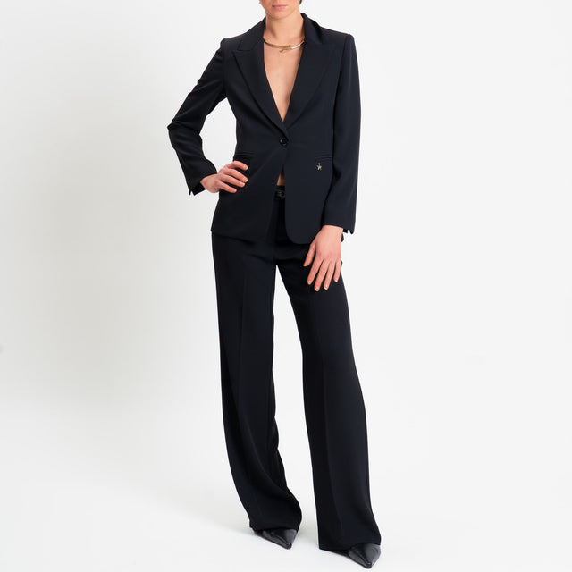 Souvenir-Completo Giacca + pantalone tessuto fluido - nero