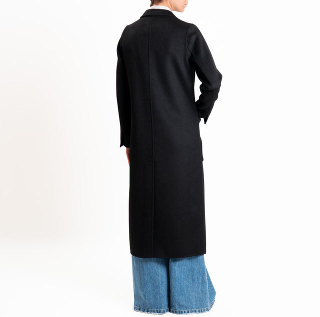 Vicolo-Cappotto HAND MADE MISTO LANA spacco dietro - Nero