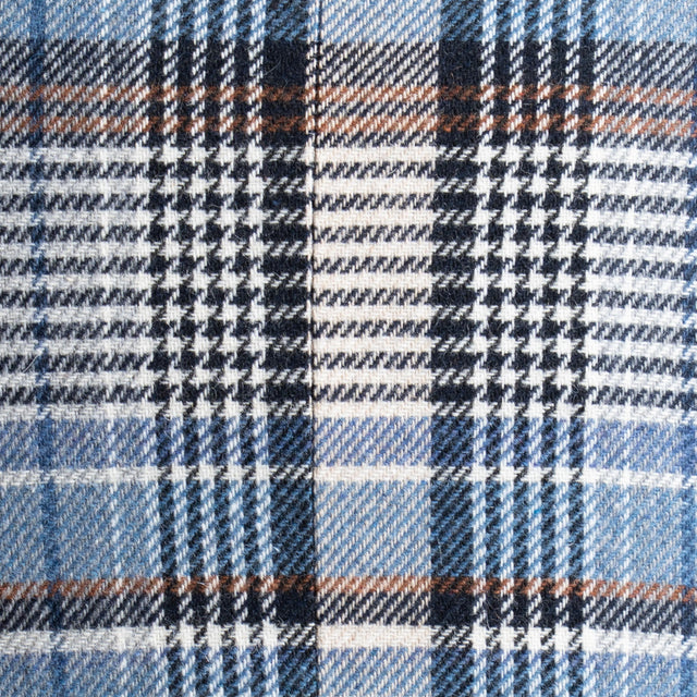 Tensione in-Giacca check flanella doppiopetto - celeste/cuoio/beige