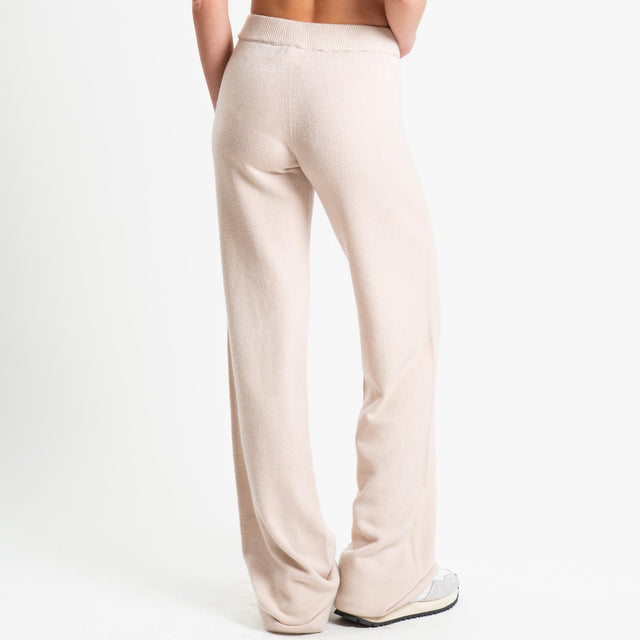 Tensione in-Completo maglia scollo barca + pantalone - gesso