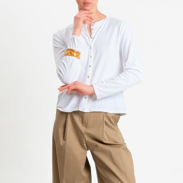 Tensione in-T-shirt rebecchina in jersey - bianco