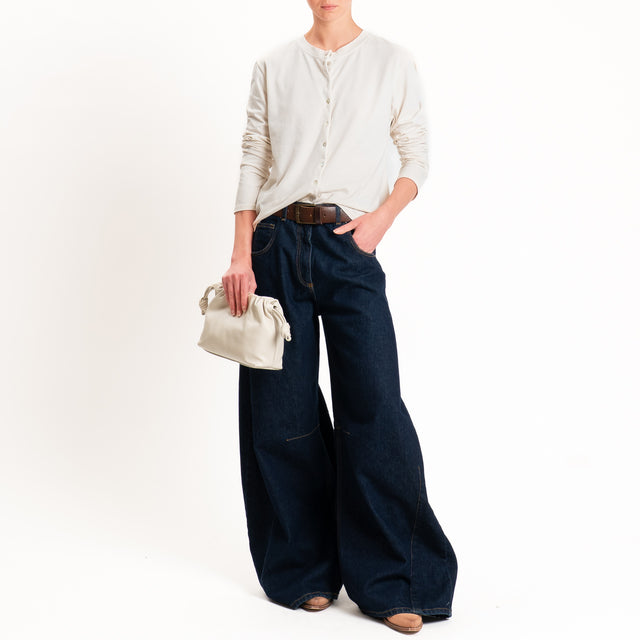 Tensione in-T-shirt rebecchina in jersey - burro