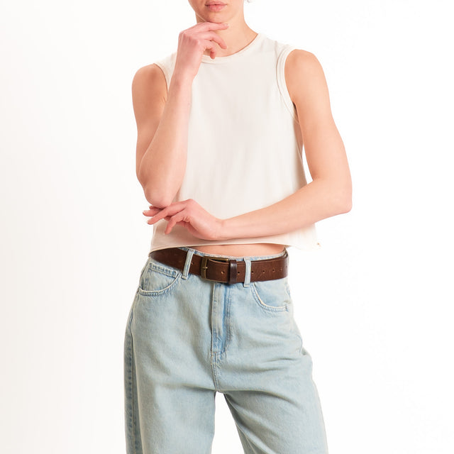 Tensione in-Top cotone elasticizzato - burro