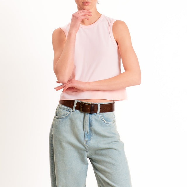 Tensione in-Top cotone elasticizzato - pink