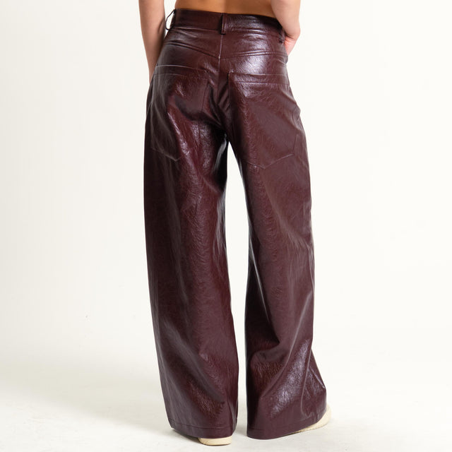 Tensione in-Pantalone GIUSI similpelle invecchiata - ginger