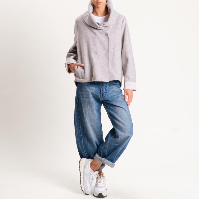 Tensione in-Giaccone con cappuccio velour neoprene - cacha