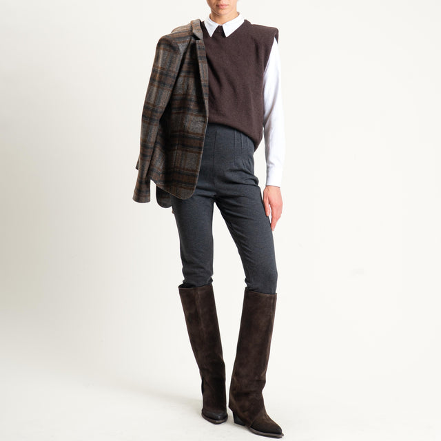 Tensione in-Leggings punto milano vita alta - antracite