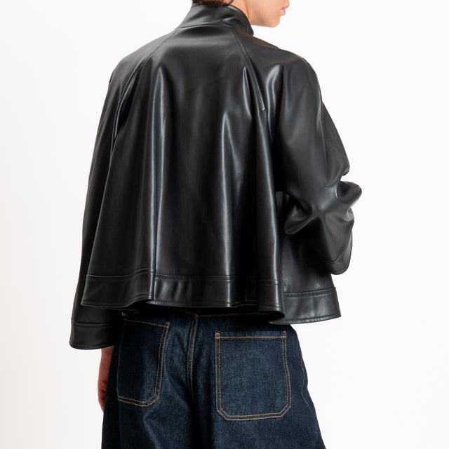 Tensione in-Giacca similpelle con zip - nero