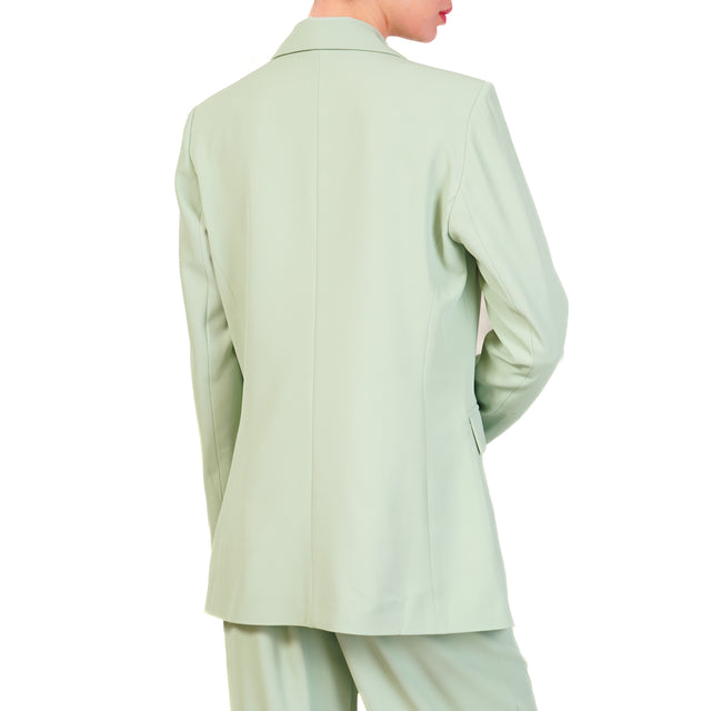 Tensione in-Completo giacca e pantalone tessuto fluido - acqua