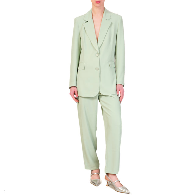 Tensione in-Completo giacca e pantalone tessuto fluido - acqua