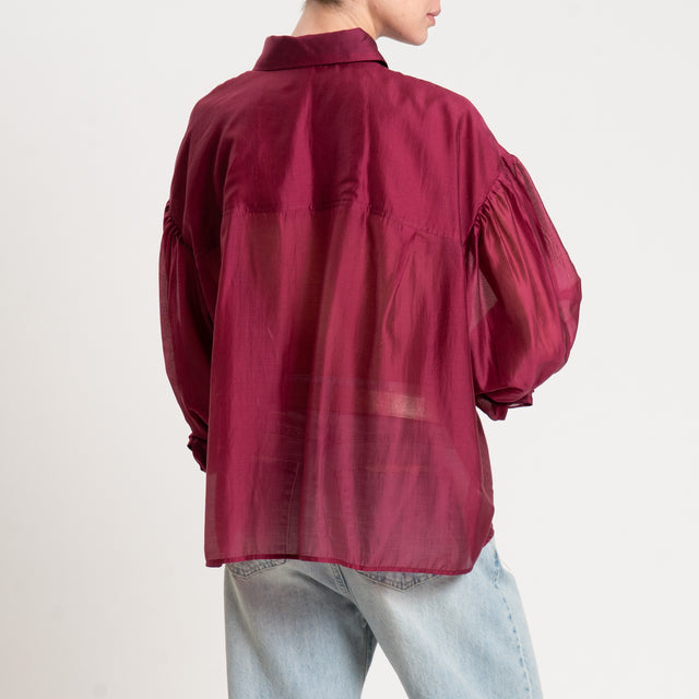 Tensione in-Camicia mussola con tasca - malva