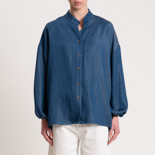 Tensione in-Camicia tencel oversize - denim