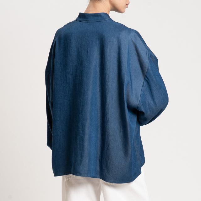 Tensione in-Camicia tencel oversize - denim