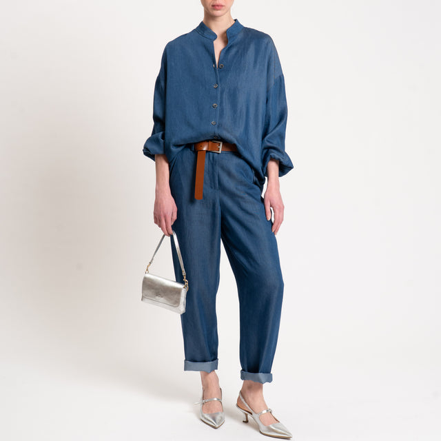 Tensione in-Camicia tencel oversize - denim
