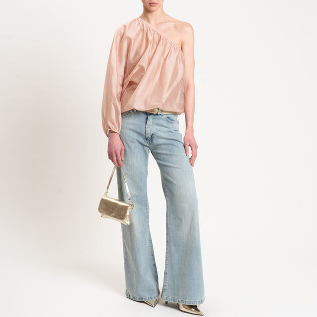 Tensione in-Blusa mussola monospalla - rosa
