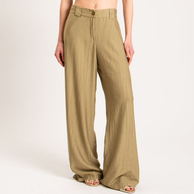 Tensione in-Completo giacca + pantalone viscosa goffrato - salvia