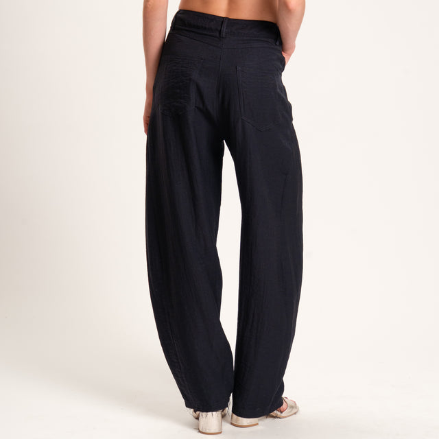Tensione in-Completo gilet e pantalone misto lino - nero