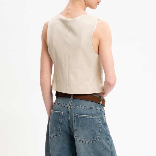 Tensione in-Gilet effetto suede - sand
