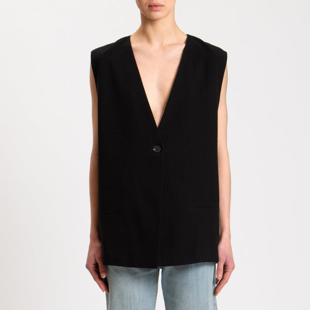 Tensione in-Gilet 1 bottone - nero