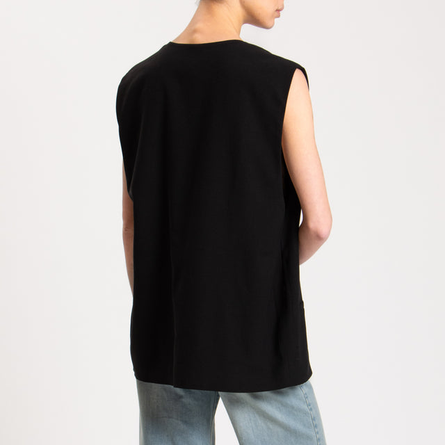 Tensione in-Gilet 1 bottone - nero