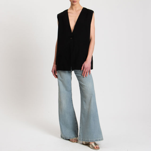 Tensione in-Gilet 1 bottone - nero