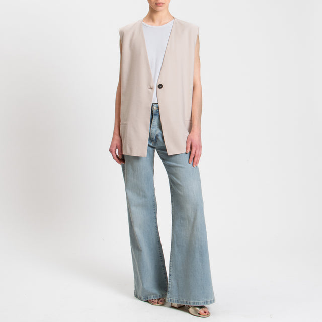 Tensione in-Gilet 1 bottone - rosa