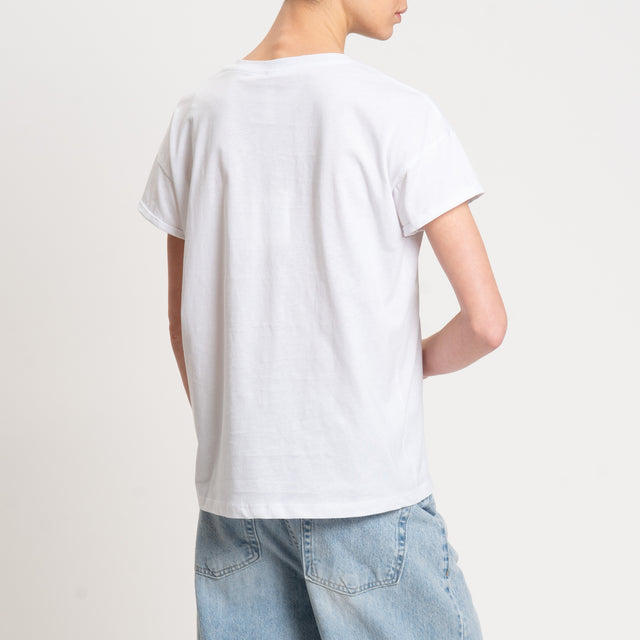 Tensione in-T-shirt NY con cappello - bianco/rosso