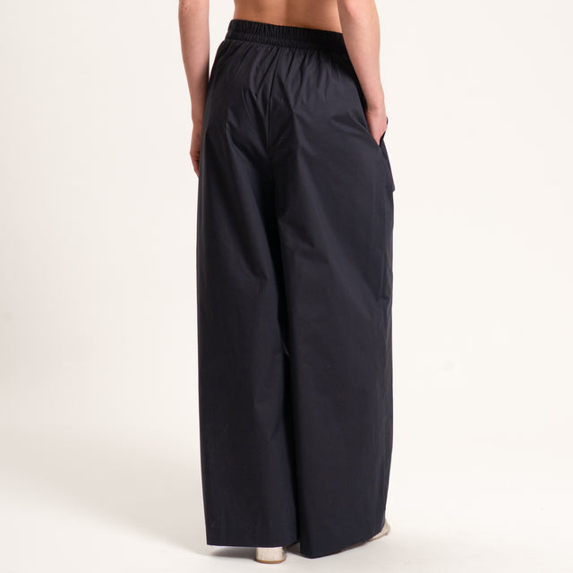Tensione in-Pantalone cotone superlight elasticizzato - nero