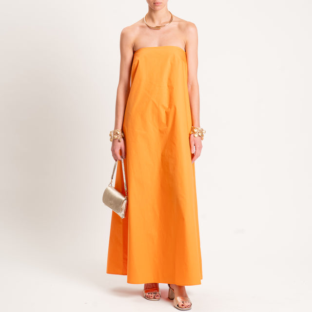 Tensione in-Abito a fascia elastico dietro - arancio