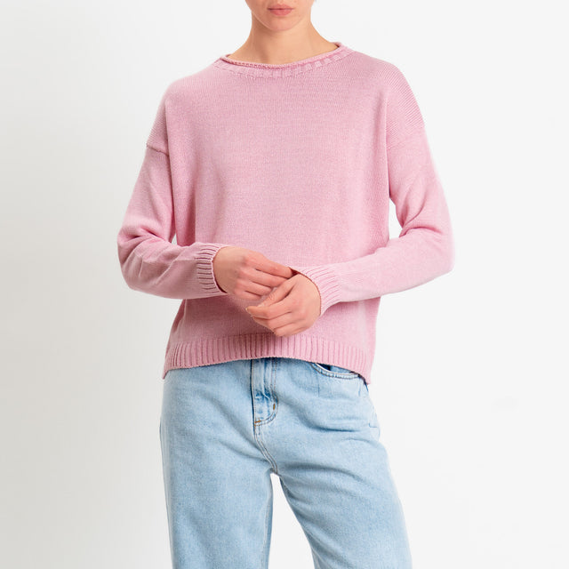 Tensione in-Maglia girocollo tessuto modal - rosa