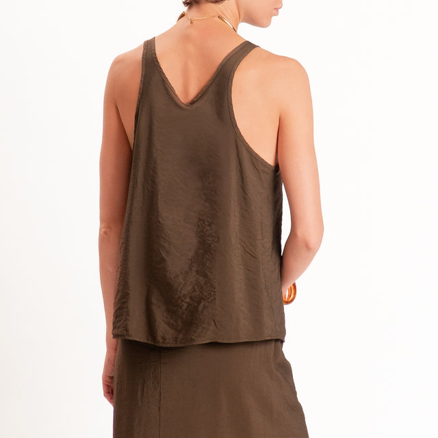 Tensione in-Top goffrato vogatore - choco