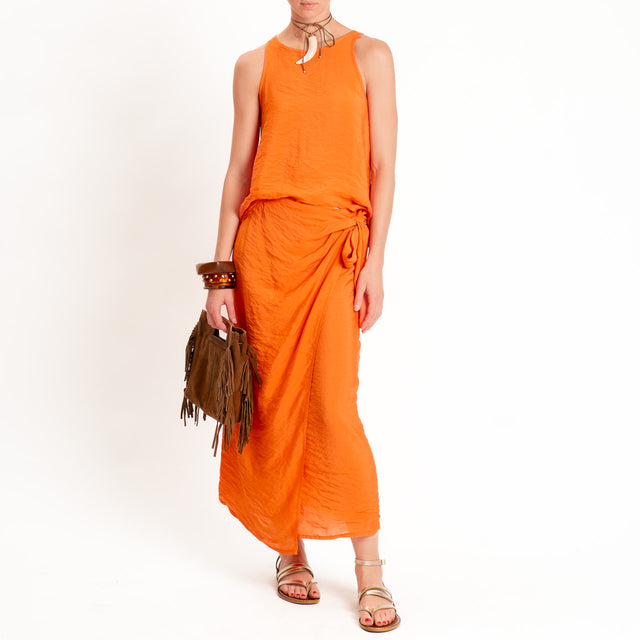 Tensione in-Top goffrato vogatore - arancio