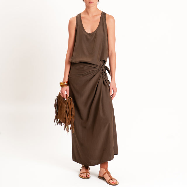 Tensione in -Top scollo U - choco
