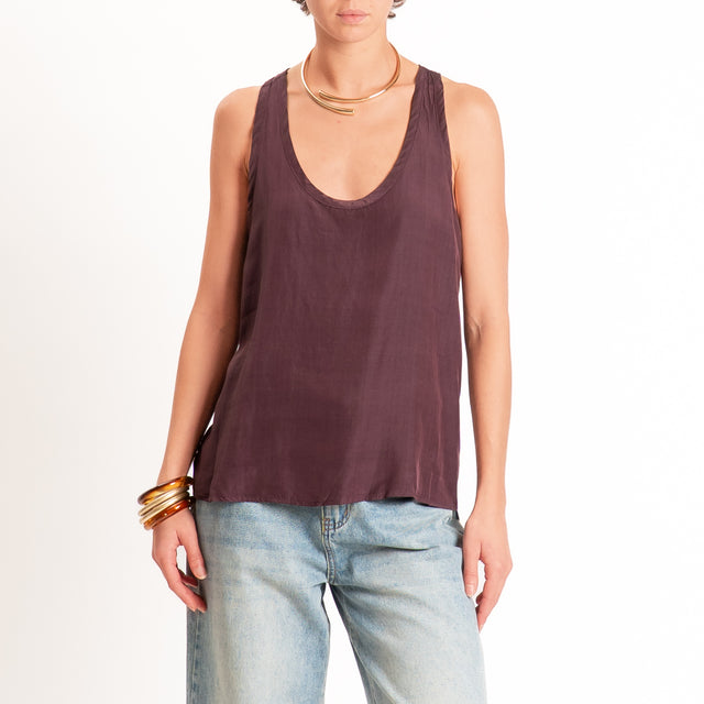 Tensione in -Top scollo U - burgundy