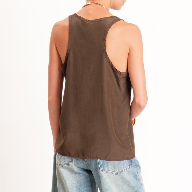 Tensione in -Top scollo U - choco