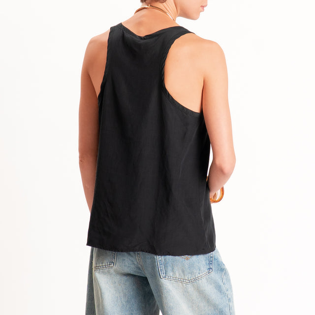 Tensione in -Top scollo U - nero
