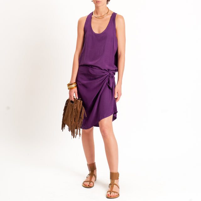 Tensione in -Top scollo U - viola