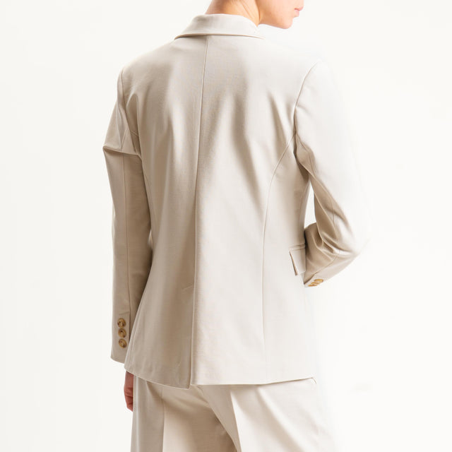 Tensione in-Giacca un bottone punto milano - panna