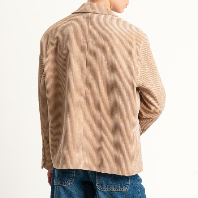 Tensione in-Giacca velluto 500 righe - camel