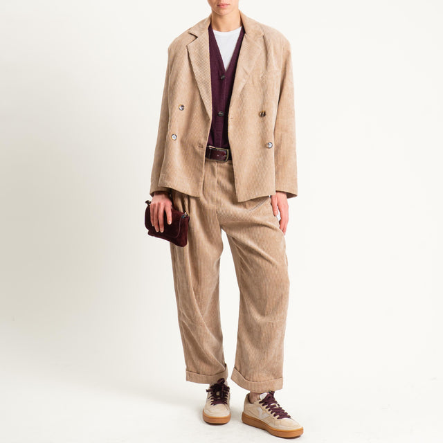 Tensione in-Giacca velluto 500 righe - camel