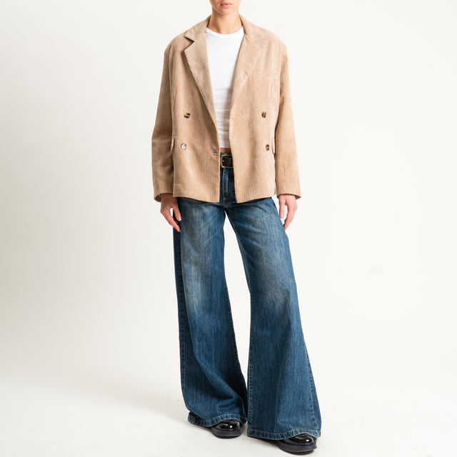 Tensione in-Giacca velluto 500 righe - camel