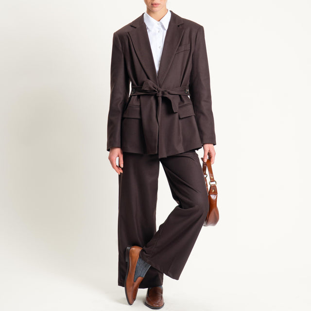 Tensione in-Giacca flanella in poliviscosa - moro