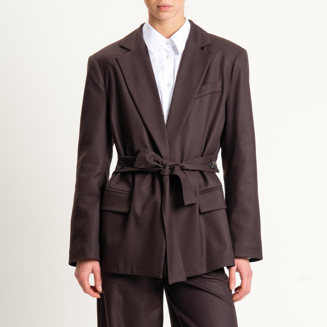 Tensione in-Giacca flanella in poliviscosa - moro