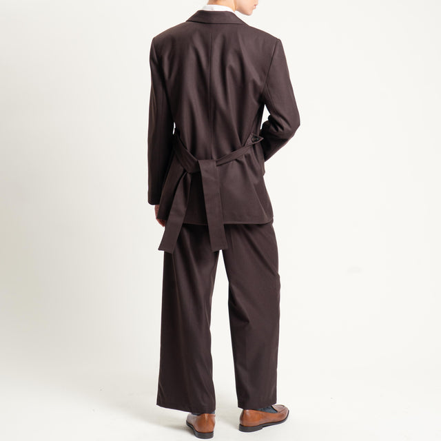 Tensione in-Giacca flanella in poliviscosa - moro