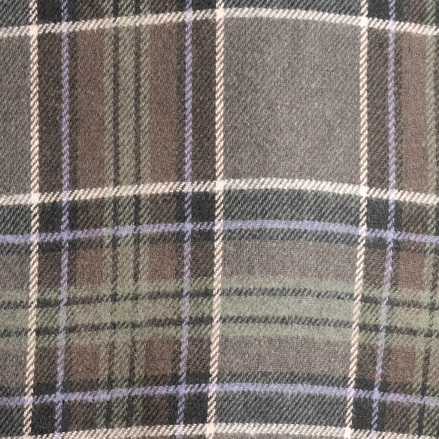 Tensione in-Camicia check flanella con cravatta - viola/moro/militare