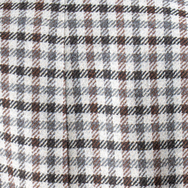 Tensione in-Giacca quadri misto lana - latte/moro/grigio