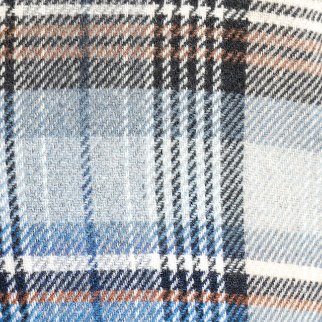 Tensione in-Giacca principe di galles misto lana - celeste/latte/cuoio