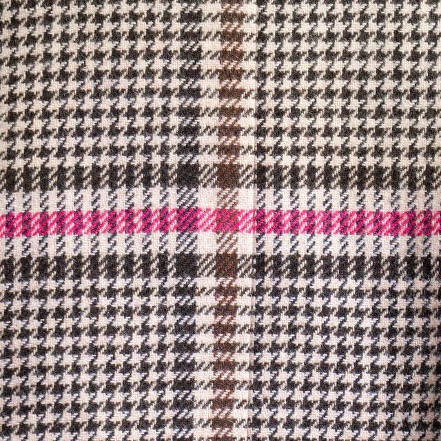 Tensione in-Giacca check misto lana - rosa/nero/fucsia