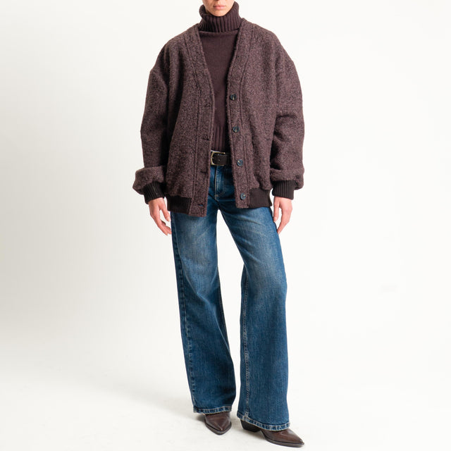 Tensione in-Bomber misto lana - moro